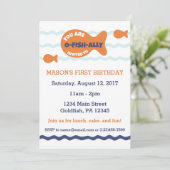 Cute Goldfish Birthday invitation (Standing Front)