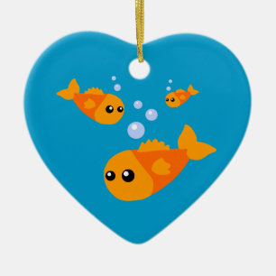Cute Goldfish Ceramic Ornament