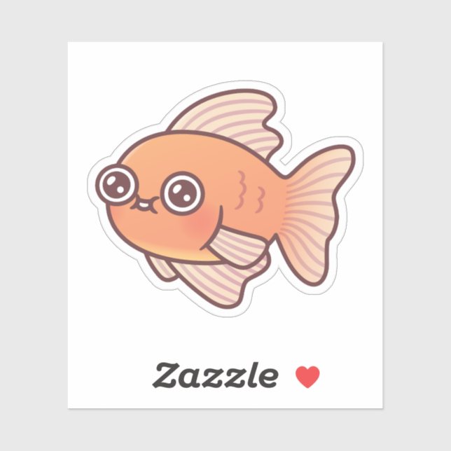 Cute Goldfish Doodle Sticker (Sheet)