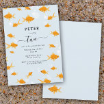 Cute Goldfish Fishy Fun Kids Birthday Party Invitation<br><div class="desc">A beautiful hand drawn goldfish swimming in water design. A goldfish illustration of swimming fish swimming in aquarium water. An ideal design for goldfish themed birthday parties. Find matching goldfish birthday party decor and favors in this design's collection.</div>