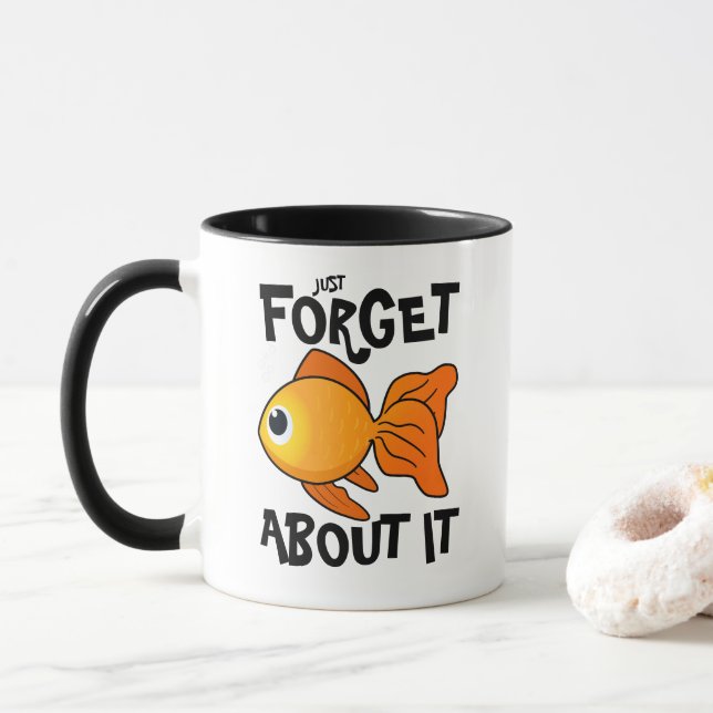Cute Goldfish: Just Forget About It Mug (With Donut)