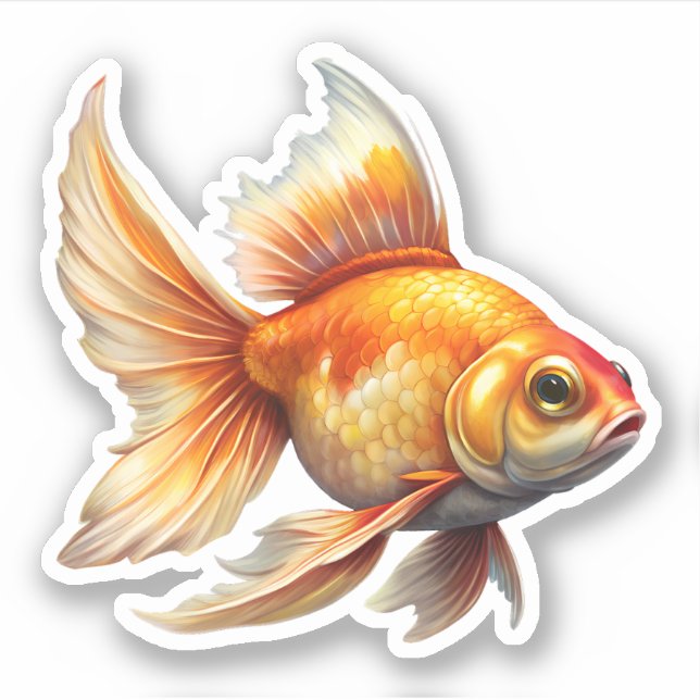Cute Goldfish Sticker (Front)