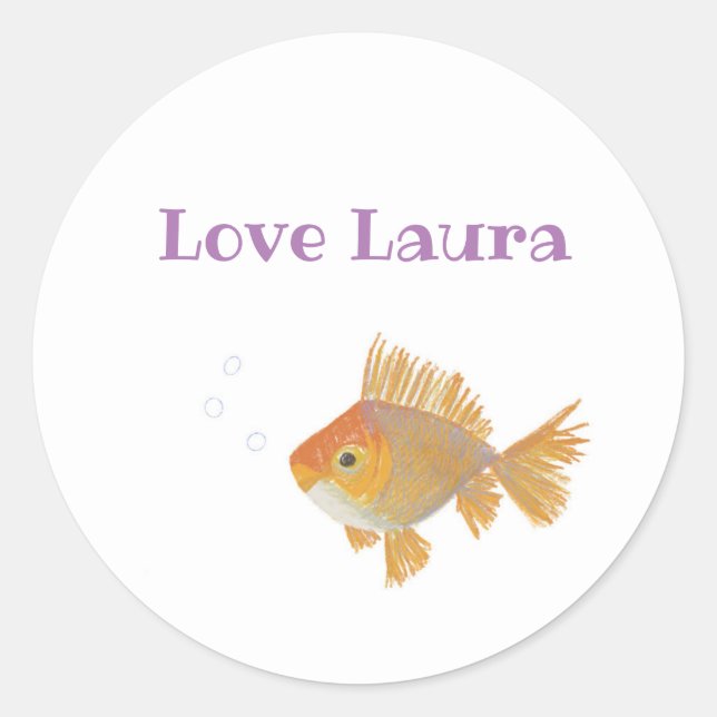 Cute Goldfish Sticker  (Front)