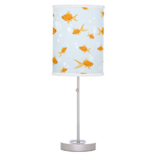 Cute Goldfish Swimming in Water Gender Neutral Table Lamp