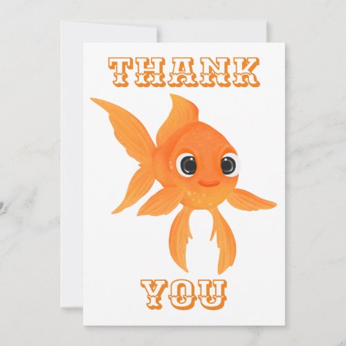 Cute goldfish thank you card