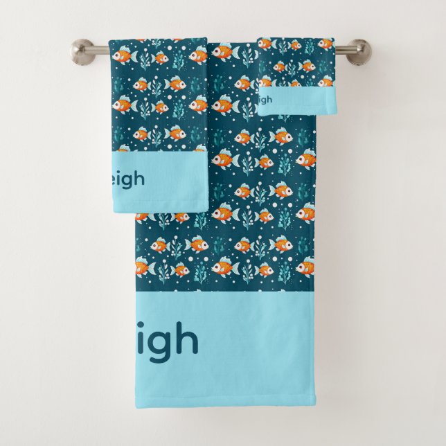 Cute Goldfish Towel (Insitu)