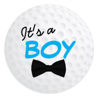 Cute Golf Ball Bow Tie Baby Boy Shower Invitation
