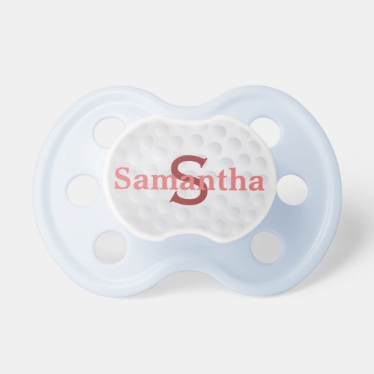 Cute Golf Ball Monogram Pacifier (Front)