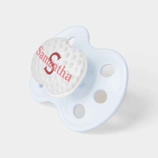 Cute Golf Ball Monogram Pacifier (Front Right)