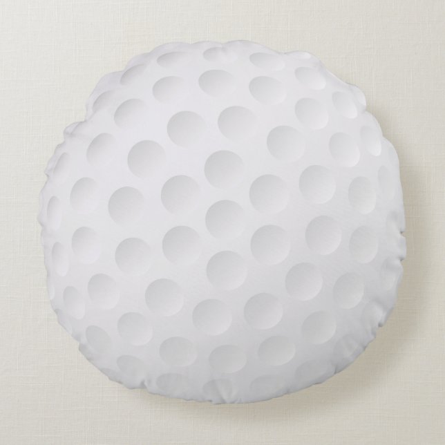 Cute Golf Ball Round Pillow (Front)