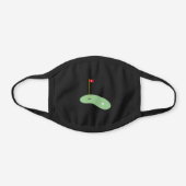 Cute Golf Ball Sports Black Cotton Face Mask (Front)