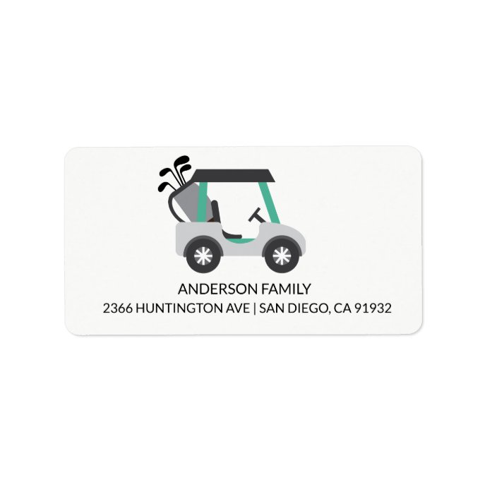 Cute Golf Cart Address Label
