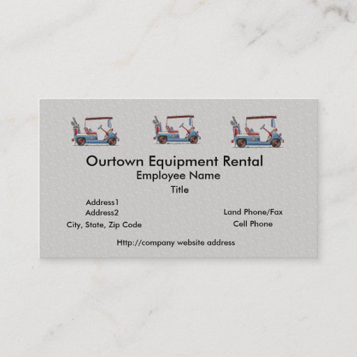 Customizable Cute Golf Cart Business Card