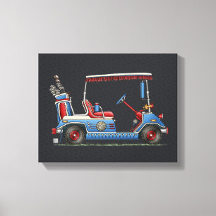 Cute Golf Cart Canvas Print