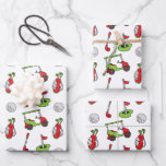 Cute Golf Christmas Wrapping Paper Sheets<br><div class="desc">PreppyPrint.com - Hit the links this Christmas! Add your personalized touch to this wrapping paper. Click "edit design" to change the font, image size, etc. Transfer this design onto the products of your choice too! Please visit my designer store, PreppyPrint.com, for coordinating items. Rolls of wrapping paper in this print...</div>