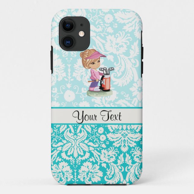 Cute Golf; Damask Pattern Case-Mate iPhone Case (Back)