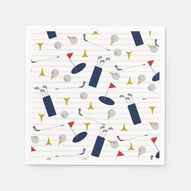Cute Golf paper napkins (Front)