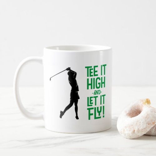 Cute Golf Tee Funny Humor Sports Pro Black Green Coffee Mug