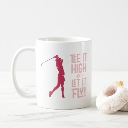 Cute Golf Tee Funny Humor Sports Pro Magenta Red Coffee Mug