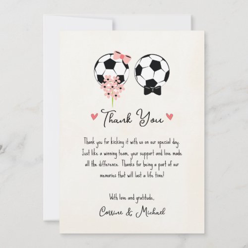 Cute Golf Themed Wedding Thank You Card with Photo