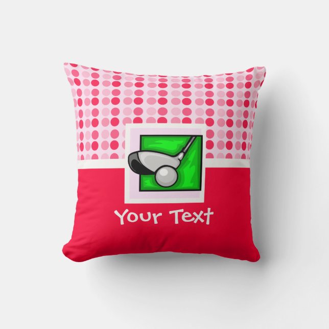 Cute Golf Throw Pillow (Front)