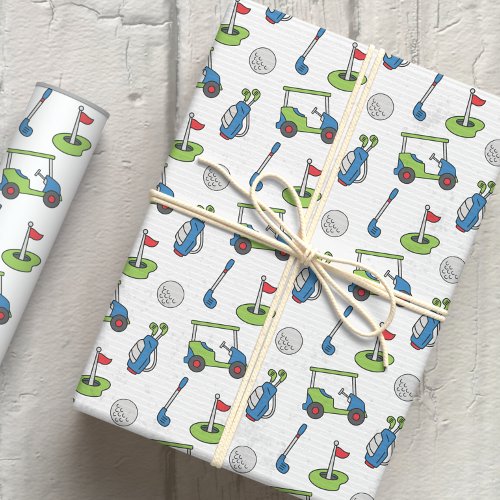 Cute Golf Wrapping Paper