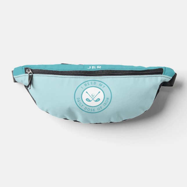 Cute Golfer Humor Funny Golf Club Sports Pro Teal Fanny Pack (Lay Down)
