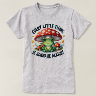 Cute Gonna Be Alright Frog Graphic Quote T-Shirt