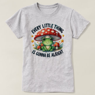 Cute Gonna Be Alright Frog Graphic Quote T-Shirt