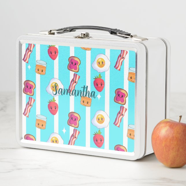 Cute Good Morning Delicious  Breakfast Metal Lunch Box (In Situ)