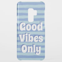Cute Good Vibes Only Blue Striped