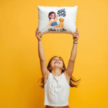 Cute “Good Vibes” Team Personalized Throw Pillow