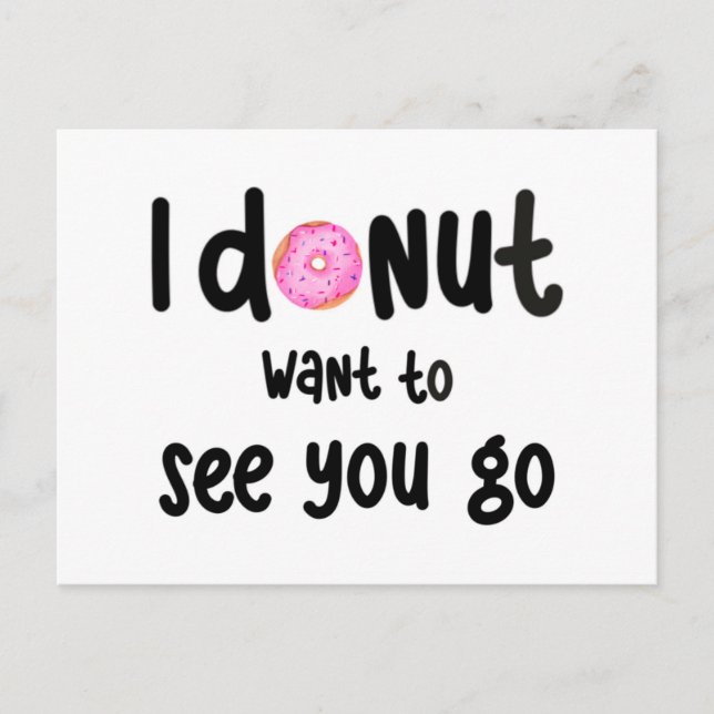 Cute goodbye greeting card - donut (Front)