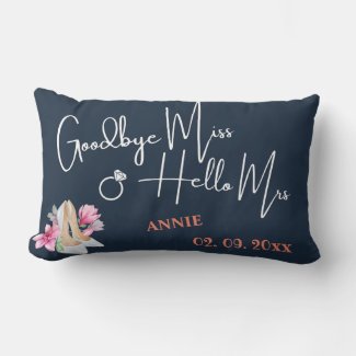 Cute  Goodbye Miss Hello Mrs Blue Bridal Shower