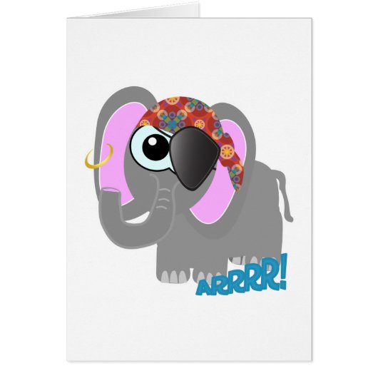Cute Goofkins elephant pirate Cards (Front)
