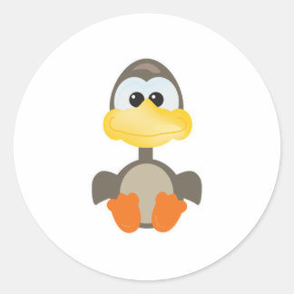 Cute Goofkins goose Classic Round Sticker