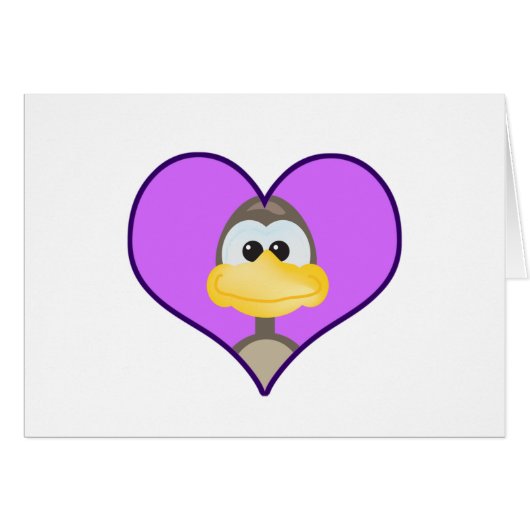 Cute Goofkins goose heart Cards (Front Horizontal)
