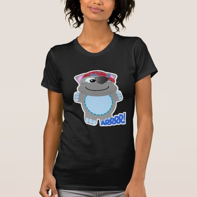 Cute Goofkins hippo pirate T-Shirt (Front)