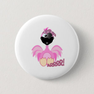 Cute Goofkins pirate flamingo Pinback Button