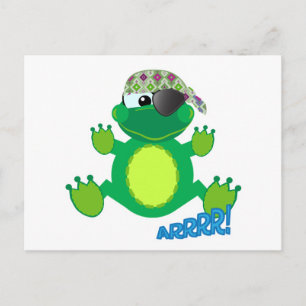 Cute Goofkins pirate froggy Postcard