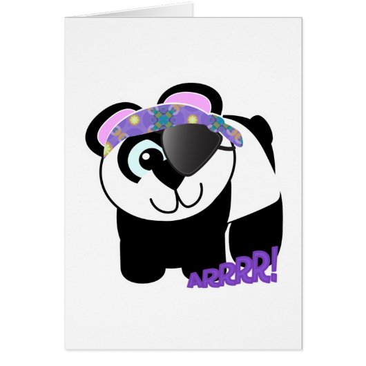 Cute Goofkins pirate panda Cards (Front)