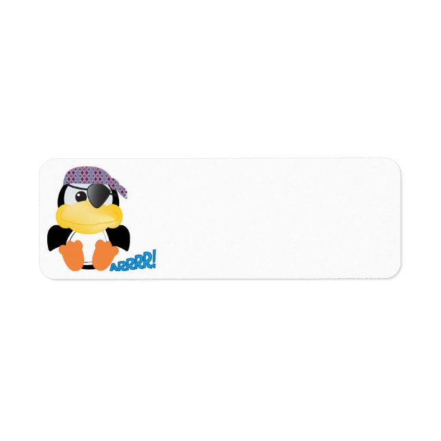 Cute Goofkins pirate penguin Label (Front)