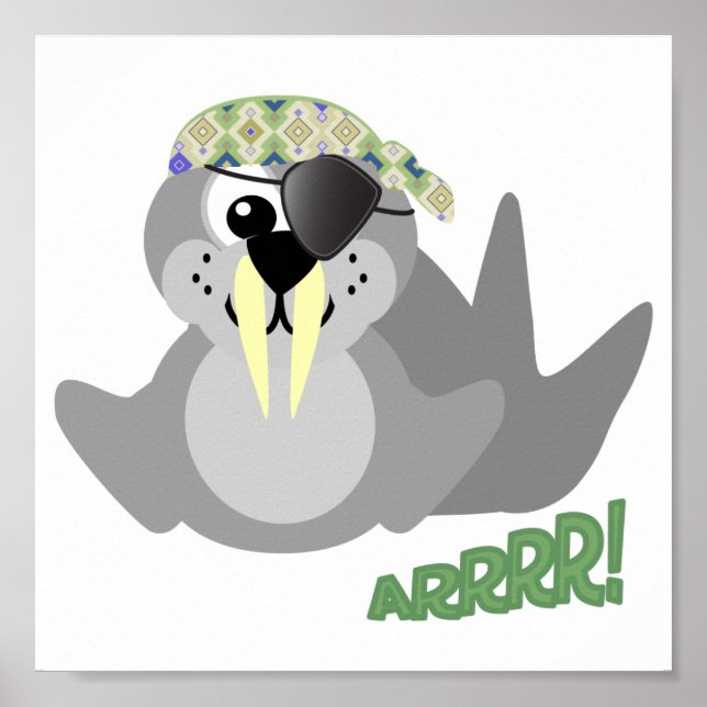 Cute Goofkins pirate walrus Poster (Front)