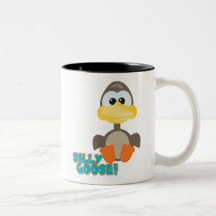 Cute Goofkins silly goose Two-Tone Coffee Mug