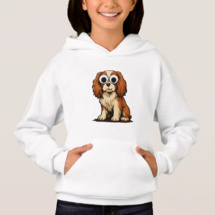 Cute Googly-Eye Puppy Illustration Hoodie