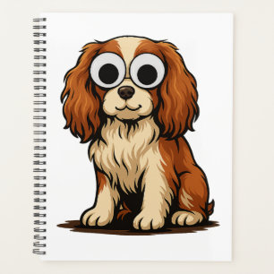 Cute Googly-Eye Puppy Illustration Planner