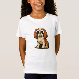 Cute Googly-Eye Puppy Illustration T-Shirt