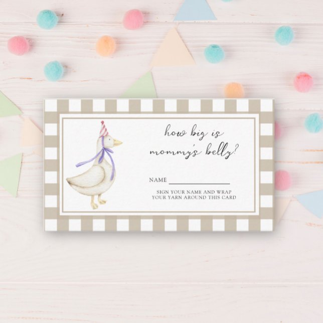 Cute goose - How big is mommy's belly Enclosure Card (Creator Uploaded)