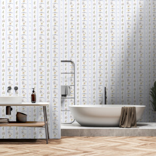 Cute Goose Ribbon Pattern Cottagecore Wallpaper