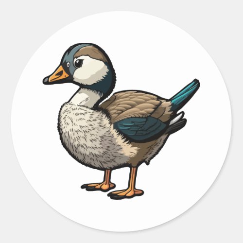 cute goose sticker cartoon style